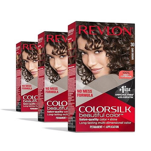 Revlon Colorsilk Beautiful Color Permanent Hair Color, (OLD VERSION) 30 Dark Brown (Pack of 3)