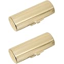 Stephanie Imports Set of 2 Capsule Shaped Lipstick Cases (Gold Ridges)