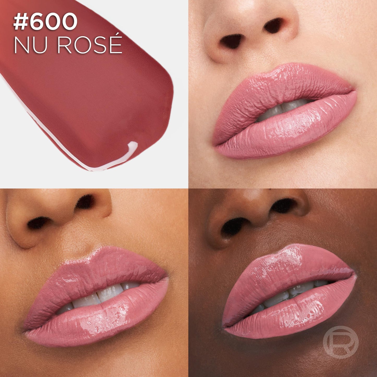 L'Oreal Paris Infallible Lacque Resistance Liquid Lipstick, 16HR Long Lasting Lip Makeup with Lacquer-Like Shine and Zero Transfer, 600, Le Nu Rose
