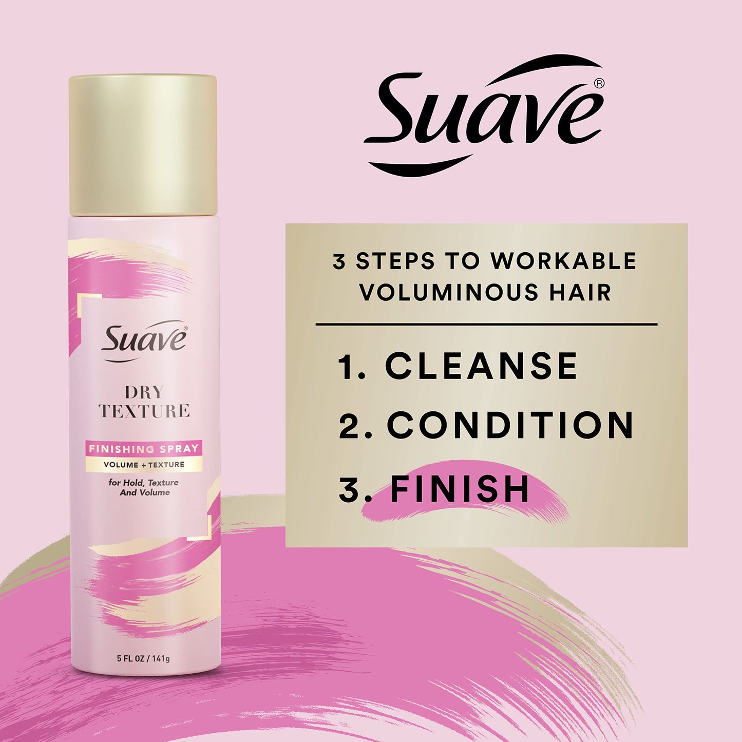 Suave Pink Up The Volume Dry Texturizing Spray Hair Texturizer For Volumized Hair Finishing Spray Enhances Volume 5oz