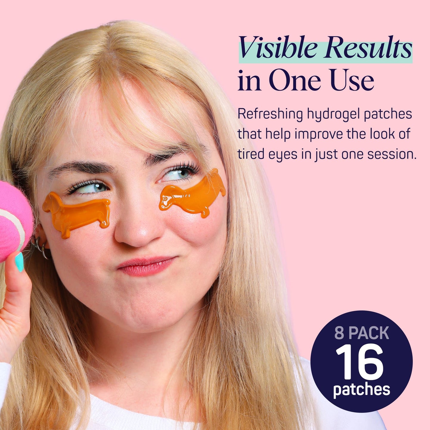 SpaLife So Fetch Hydrogel Under Eye Patches for Dark Circles | Dachshund Under Eye Patches for Puffy Eyes | Weiner Dog Undereye Bags and Puffiness Beauty and Personal Care SpaLife