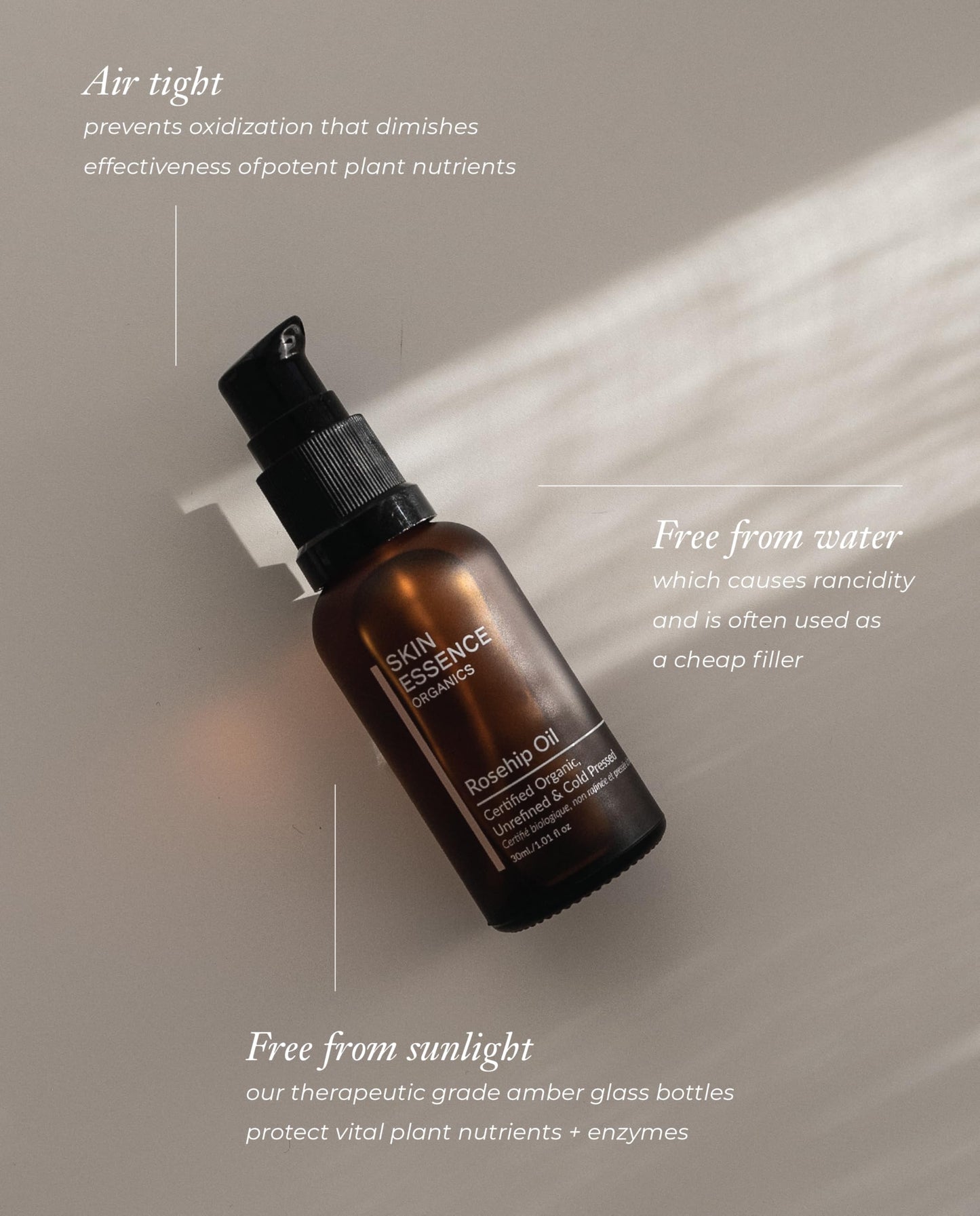 Skin Essence Organics Rosehip Seed Oil - Authentic, Cold-Pressed, & Certified Organic (30ml)