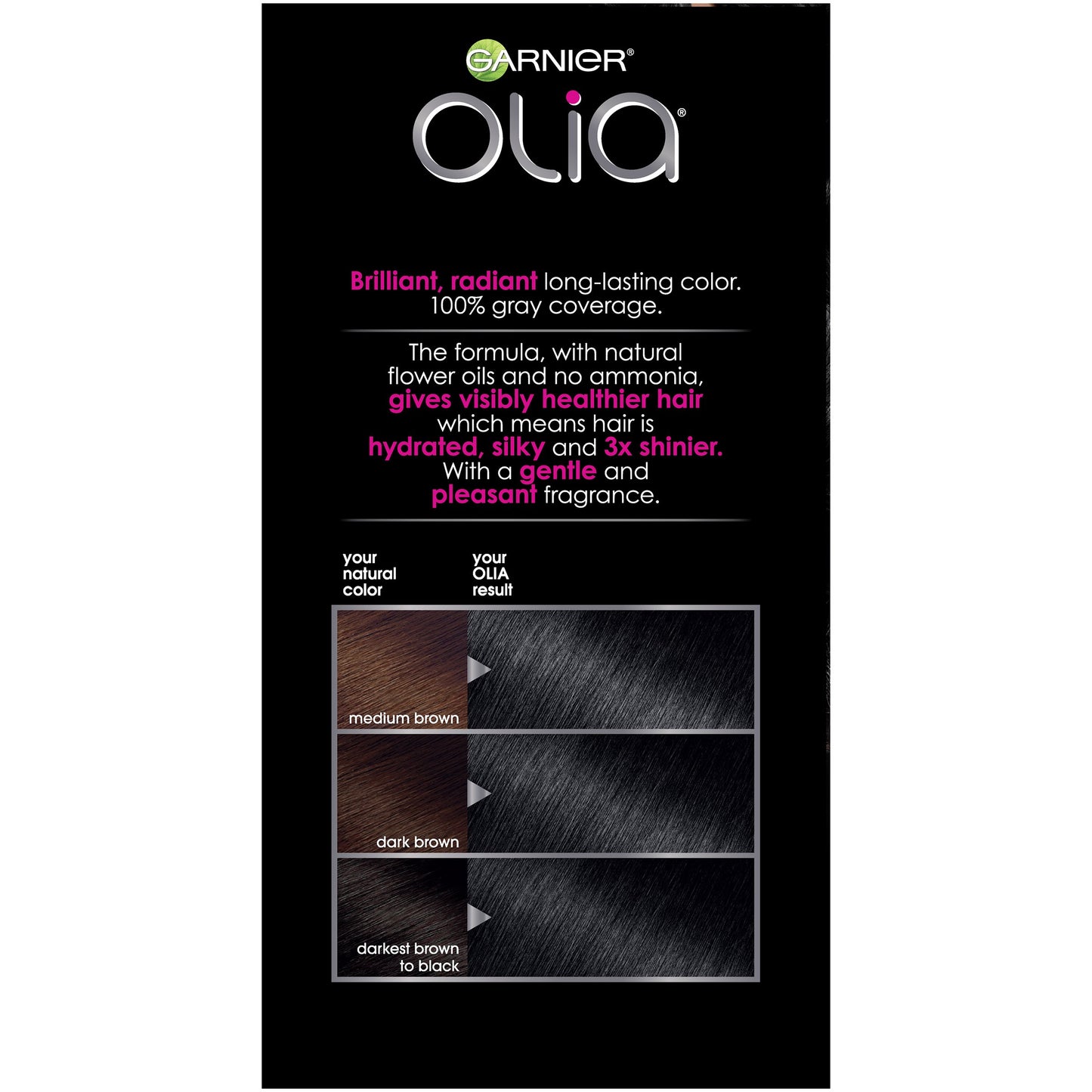 Garnier Hair Color Olia Oil Powered Permanent Hair Color, 2.11 Platinum Bla