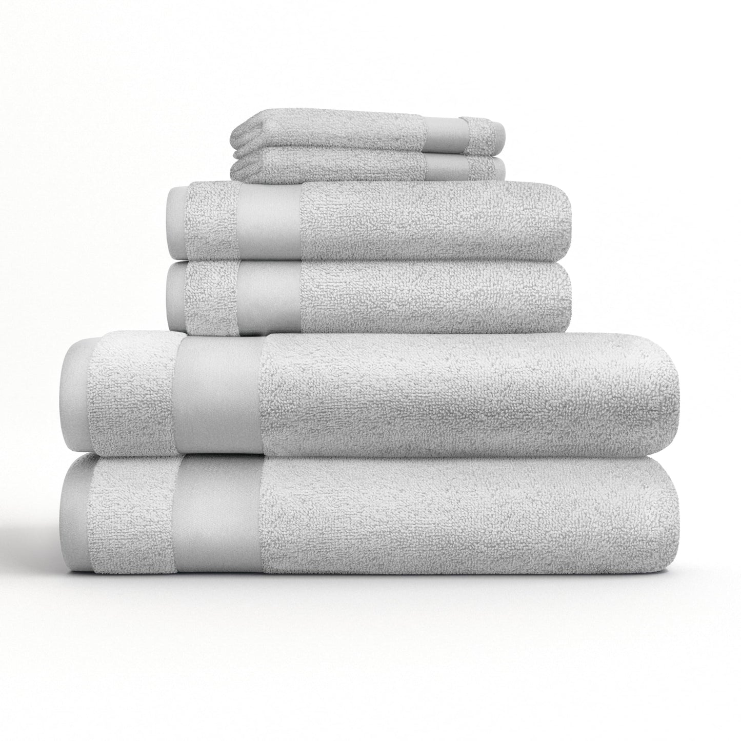 Linen Market Luxury 6 Piece Towel Set (100% Cotton) - Ultra-Soft & Absorbent 2 Bath Towels, 2 Hand Towels, 2 Wash Cloths - Hand Towels for Bathroom…