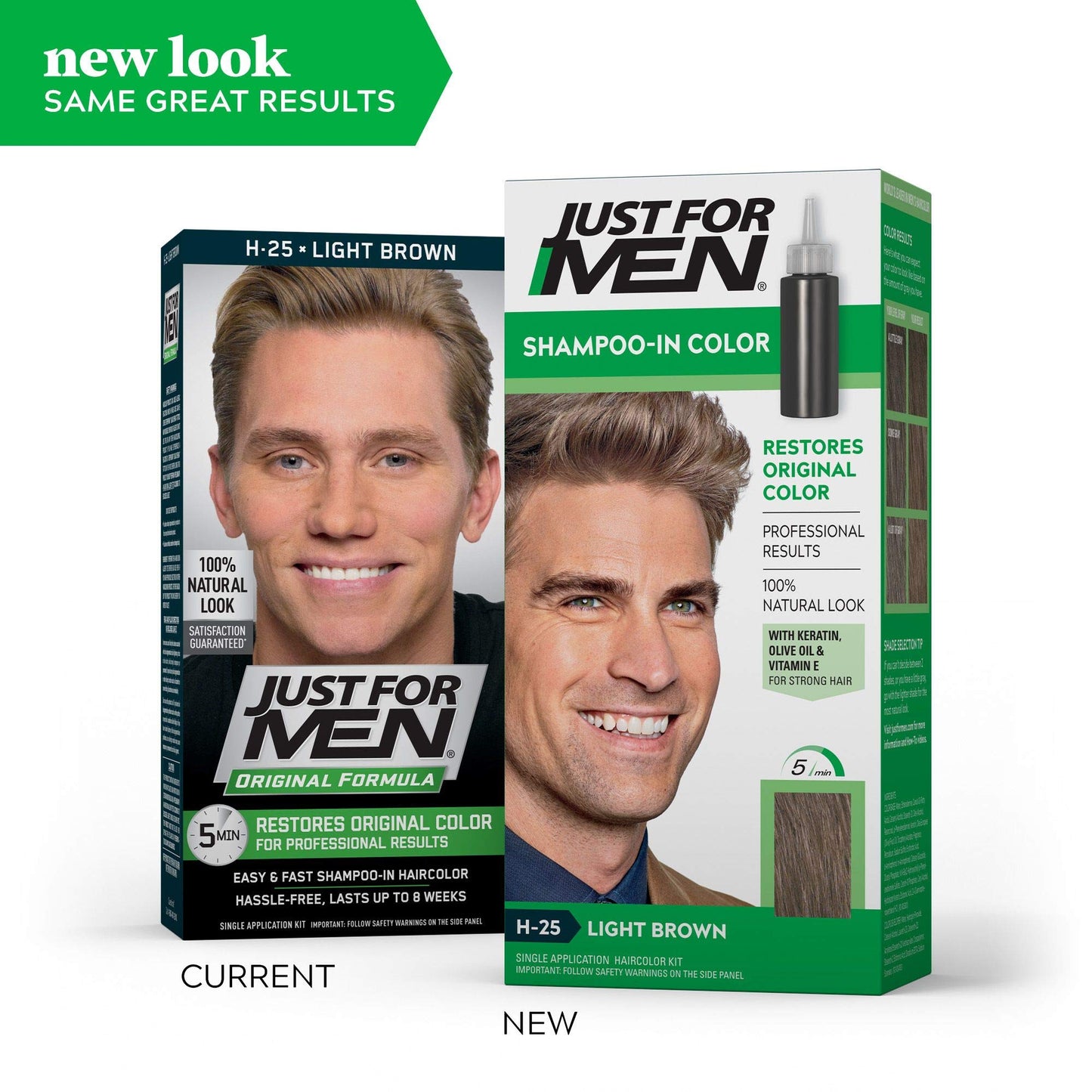 Just For Men Original Formula Men's Hair Color Light Brown H-25 - 1 Application