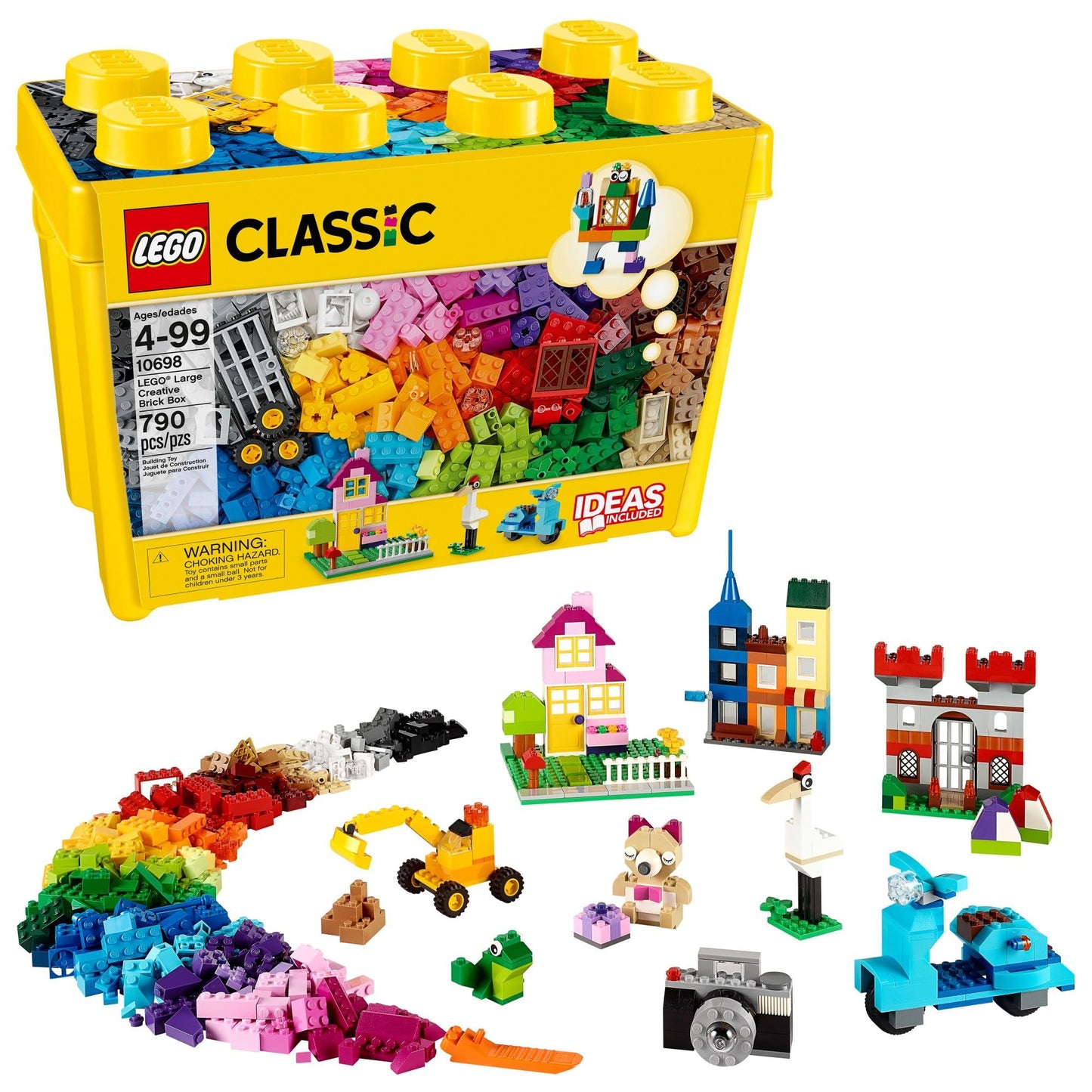 LEGO Classic Large Creative Brick Box 10698, Building Set with Storage, Fun Interactive Toy for Kids, Boys & Girls, Great for Home or Classroom