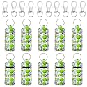 allydrew 10 Pack Chapstick Holder Keychain, Keyring for Lip Balm Lip Gloss Lipstick with 10 Pieces Metal Keyring Clasps, Tennis