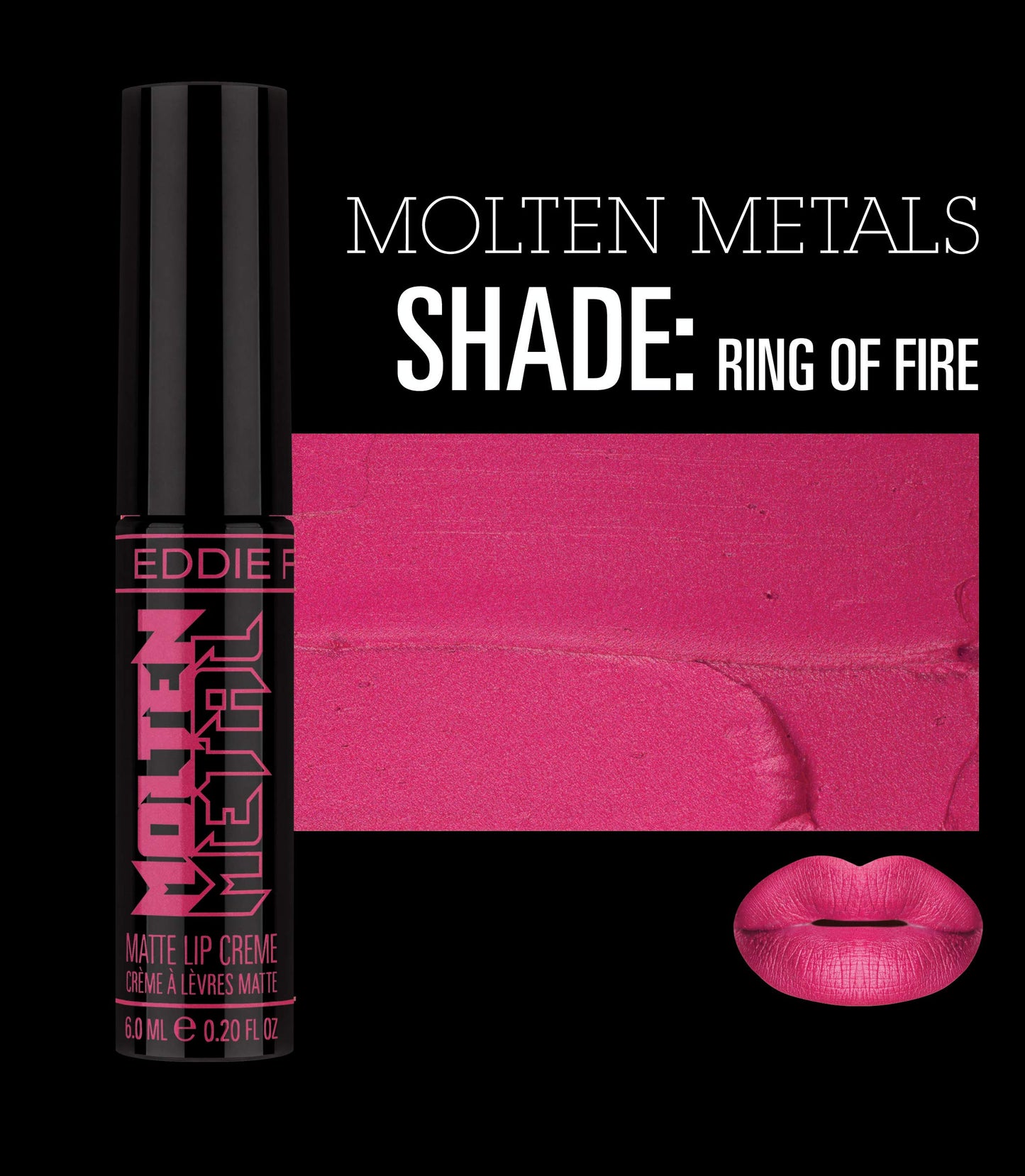 EDDIE FUNKHOUSER Molten Metal Metallic Matte Liquid Lipstick (Ring Of Fire)