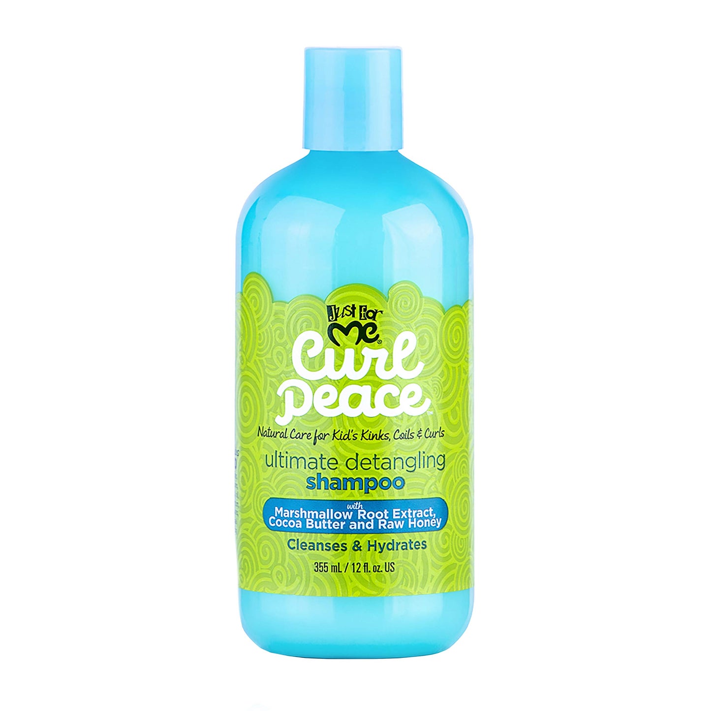 Just For Me Curl Peace Ultimate Detangling Shampoo - Cleanses & Hydrates, Contains Marshmallow Root Extract, Cocoa Butter & Raw Honey, No Animal