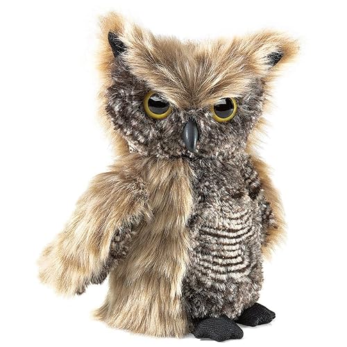 Folkmanis Screech Owl Puppet with Turning Head