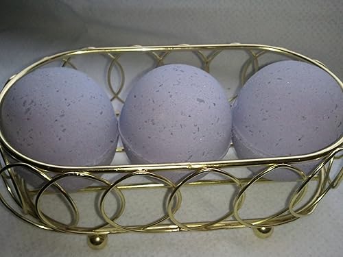 3 Lavender Luxury Bath Bombs, Large 5 oz Each, Handmade with Shea, Mango & Cocoa Butter, Ultra Moisturizing, Individually Hand Wrapped, Great for Dry…