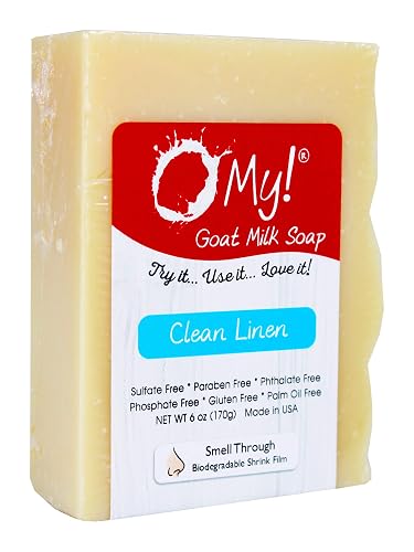 O My! Goat Milk Soap :: All Natural Hand, Face & Body Soap, 6 Oz. Bar :: Handmade in USA with Farm Fresh Goat's Milk :: Lightly Scented, Non Drying