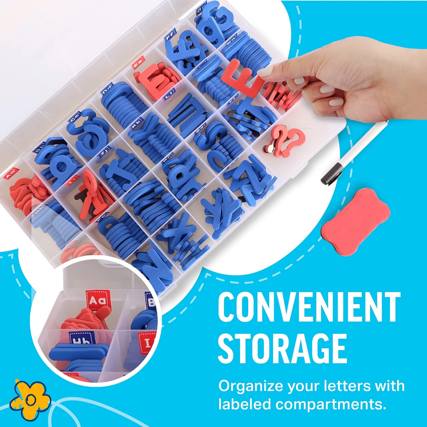 238PCS Magnetic Alphabet Letters – ABC Magnet Set for Toddlers, Educational Spelling Toy for Kids, Strong Letters for Fridge & Whiteboard