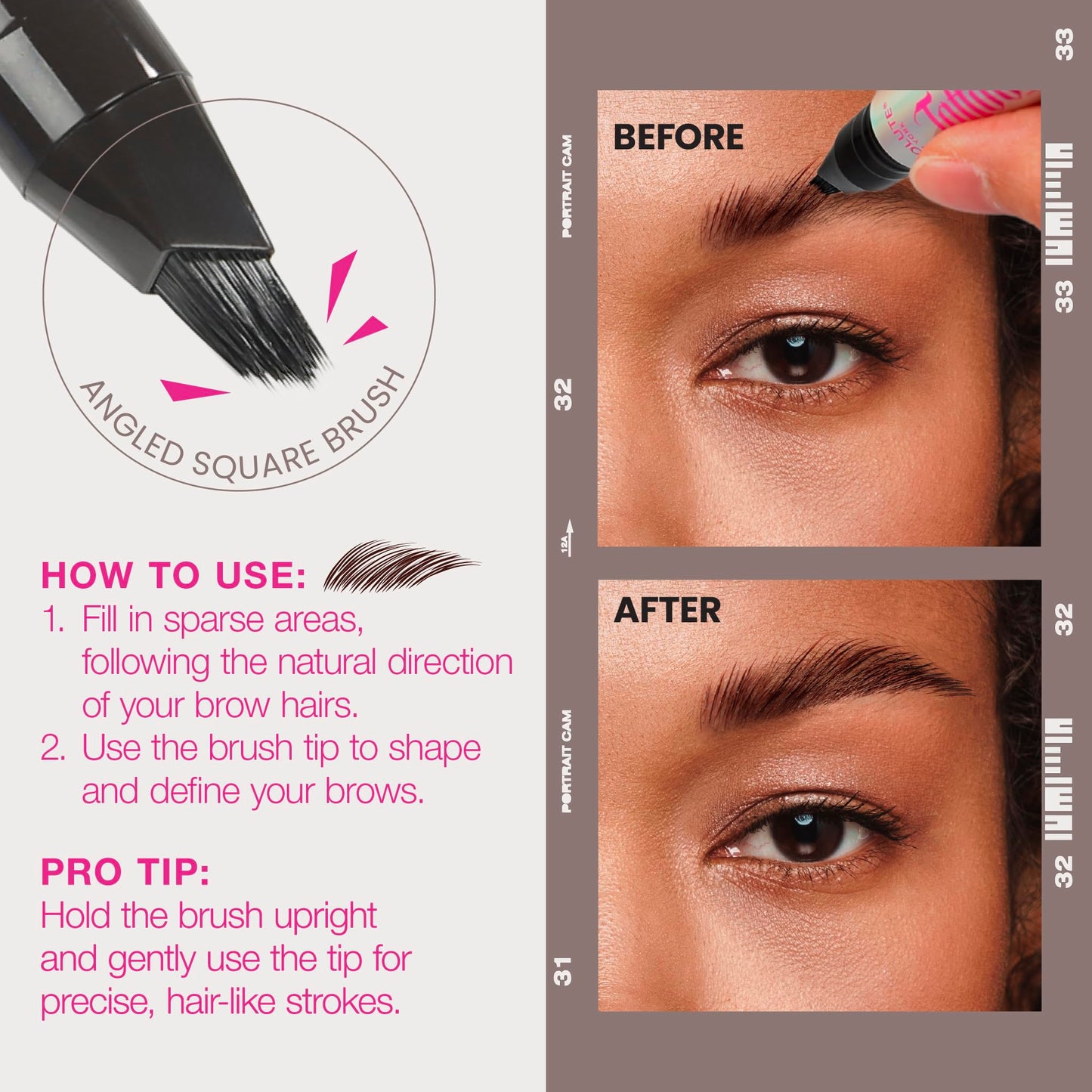 Absolute New York Tattoo Brow Strokes, Natural Mirco Bladed Effect, Define and Perfect Brows (MEBT01 Black)