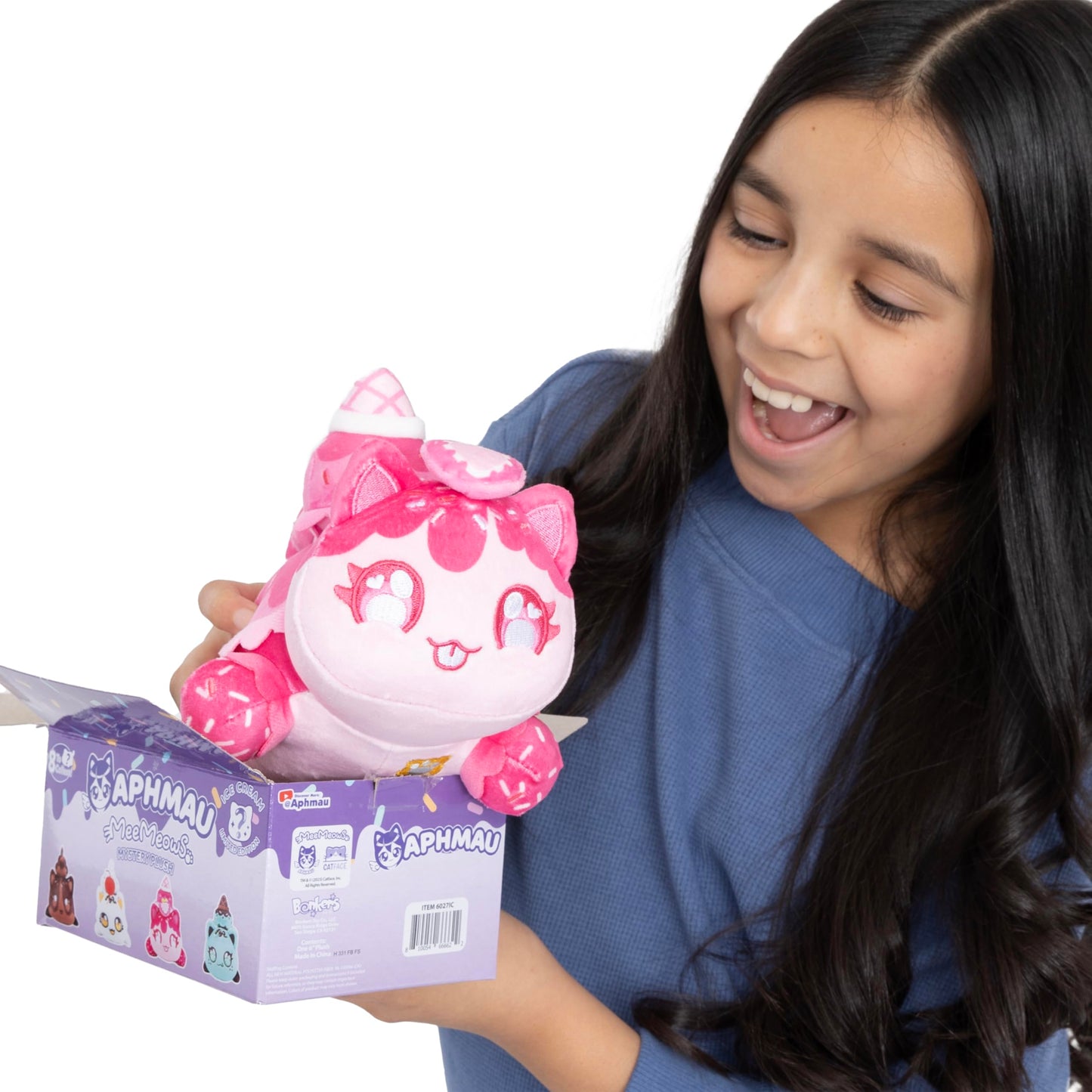 Aphmau 6” MeeMeow Mystery Plush - Ice Cream; YouTube Gaming Channel, Blind Box, 1 of 8 Possible Ice Cream MeeMeows, Official Merch