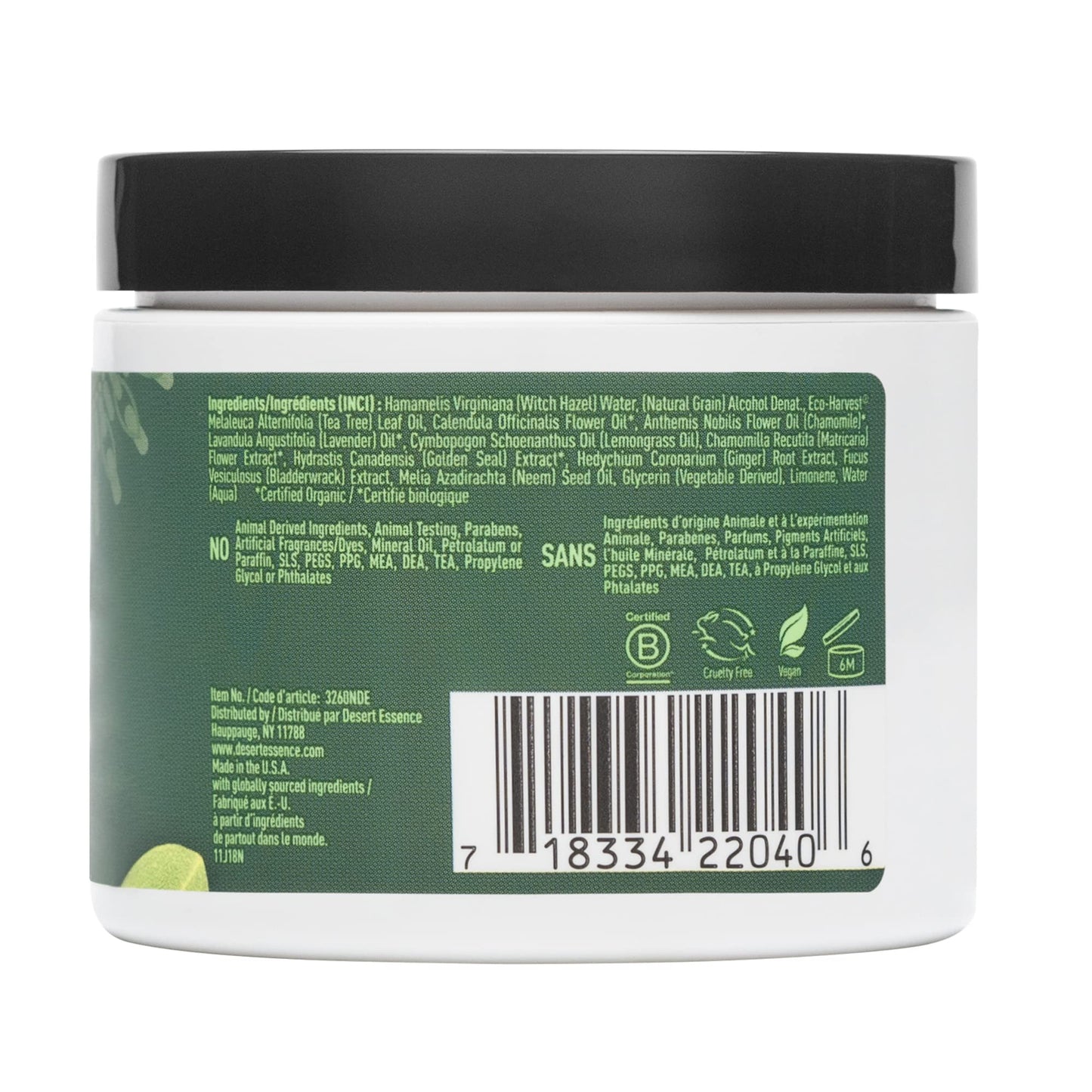 Desert Essene Daily Facial Cleansing Pads with Pure Australian Tea Tree, Witch Hazel, Calendula & Chamomile - Reduce Oil, Minimize Pores - Plant-Based