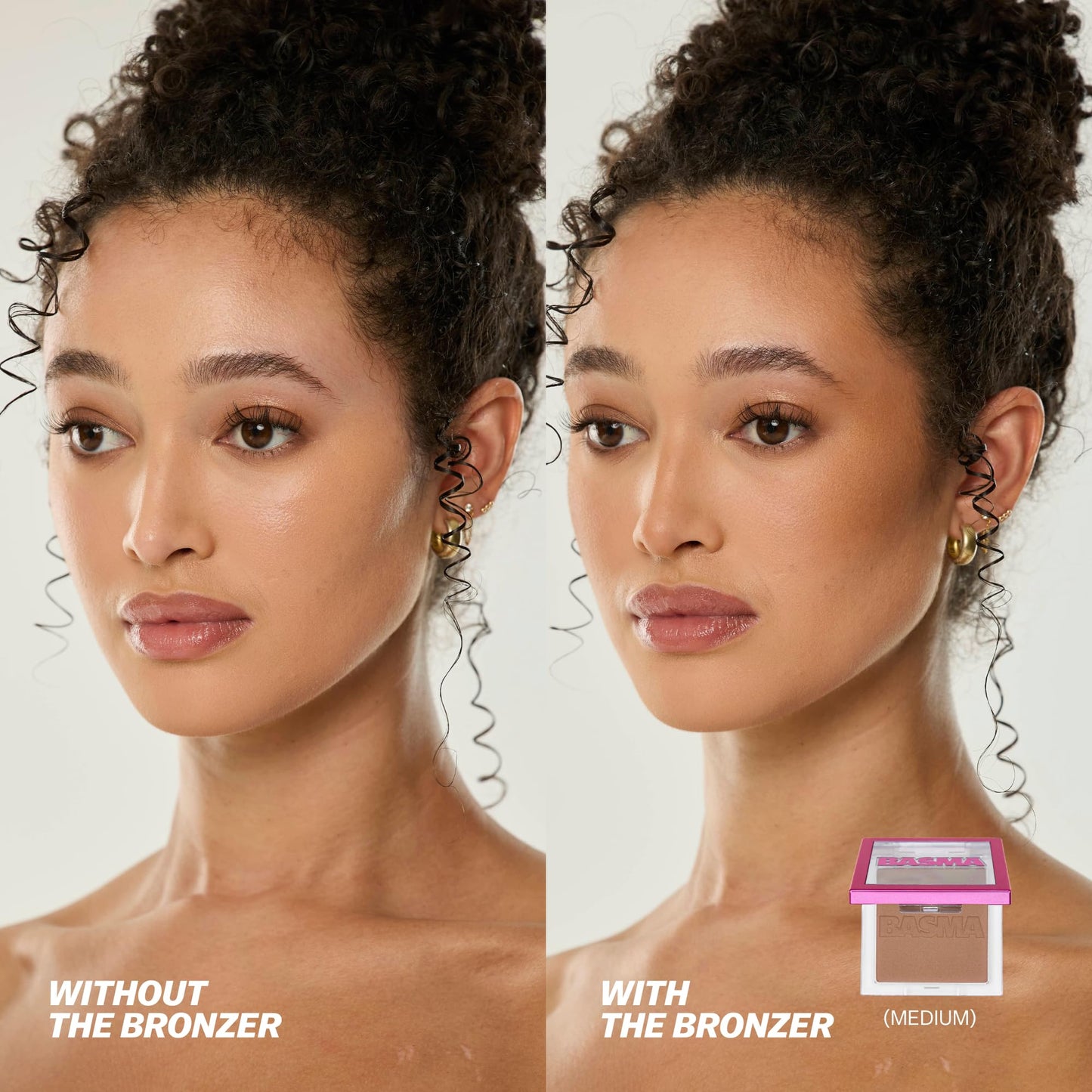 BASMA Beauty Buttery-Soft Powder Bronzer for Face, Talc-Free, Soft Matte, Buildable Coverage, Natural Warmth, Vegan & Cruelty-Free, Blends Easily
