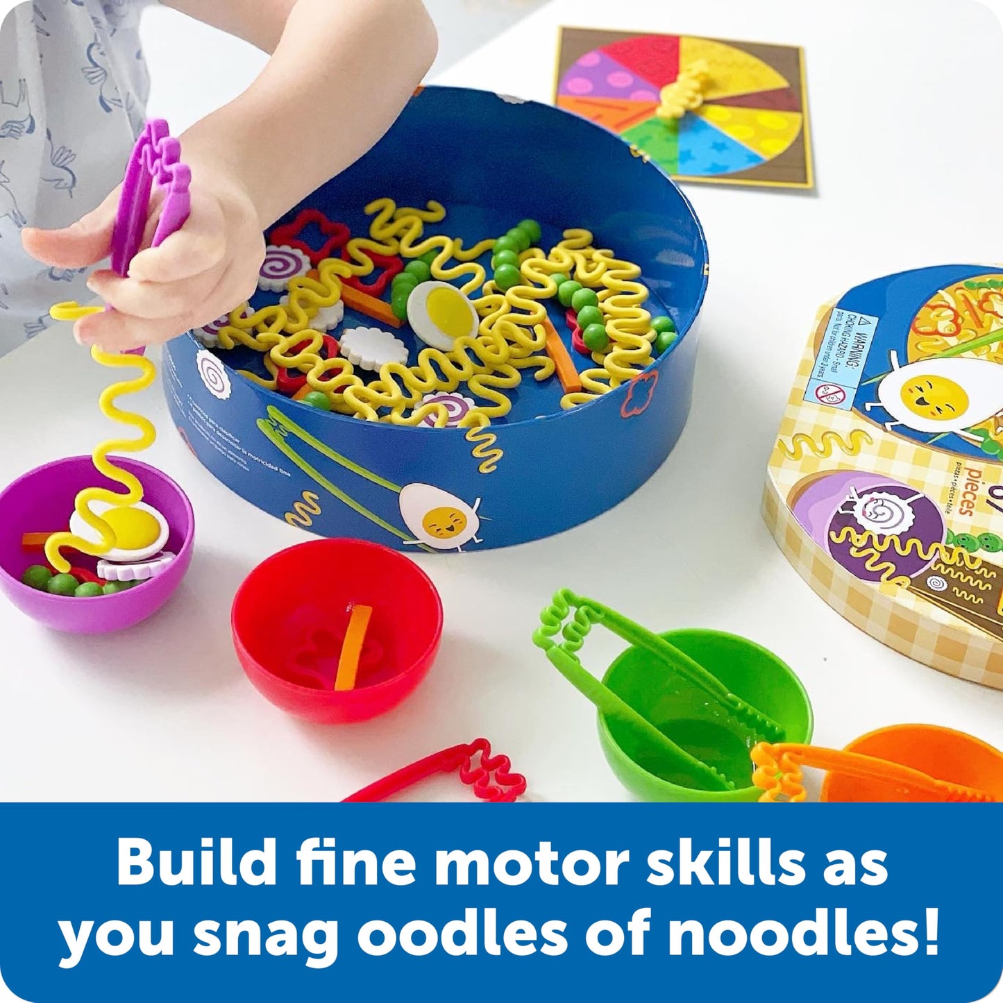 Learning Resources Noodle Knockout! Fine Motor Game,Fine Motor Skills Toys, 67 Pieces, Ages 4+