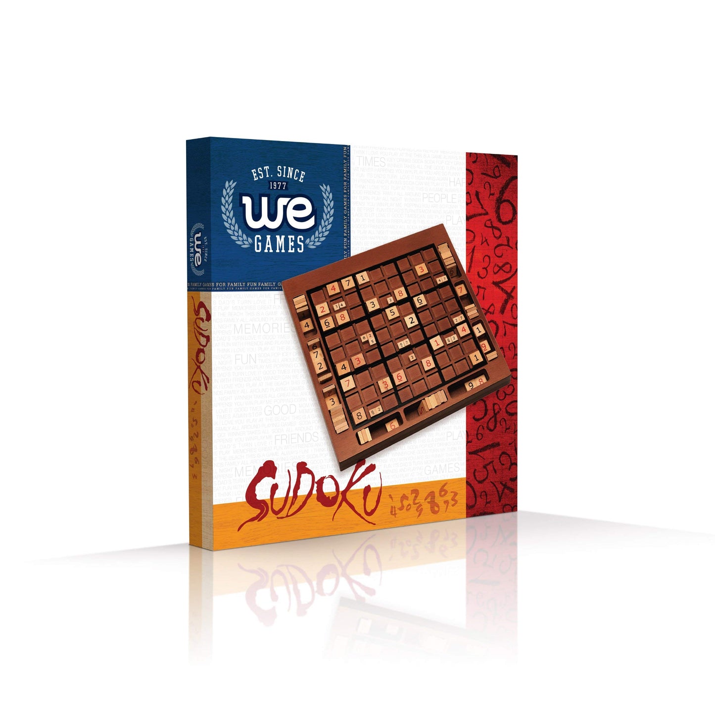 WE Games Wooden Sudoku Board with Storage Slots in Medium Stain - 11.5 in.