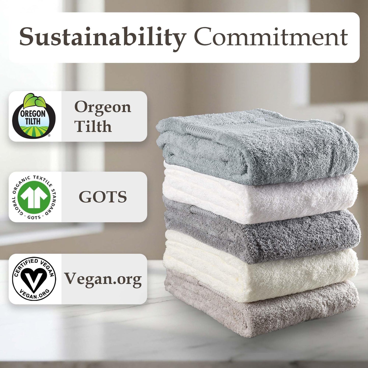 Delilah Home 100% Organic Turkish Cotton Bathroom Towels Set, 700 GSM Luxury Spa & Hotel Quality, Soft and Absorbent Bath Towel Set, 6 Pieces, 2…