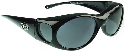 Fitovers Eyewear Aurora Sunglasses Midnight Oil - Polarized Grey Lens - Oval - 133mm X 39mm or 5 - 1/4" X 1 - 1/2"