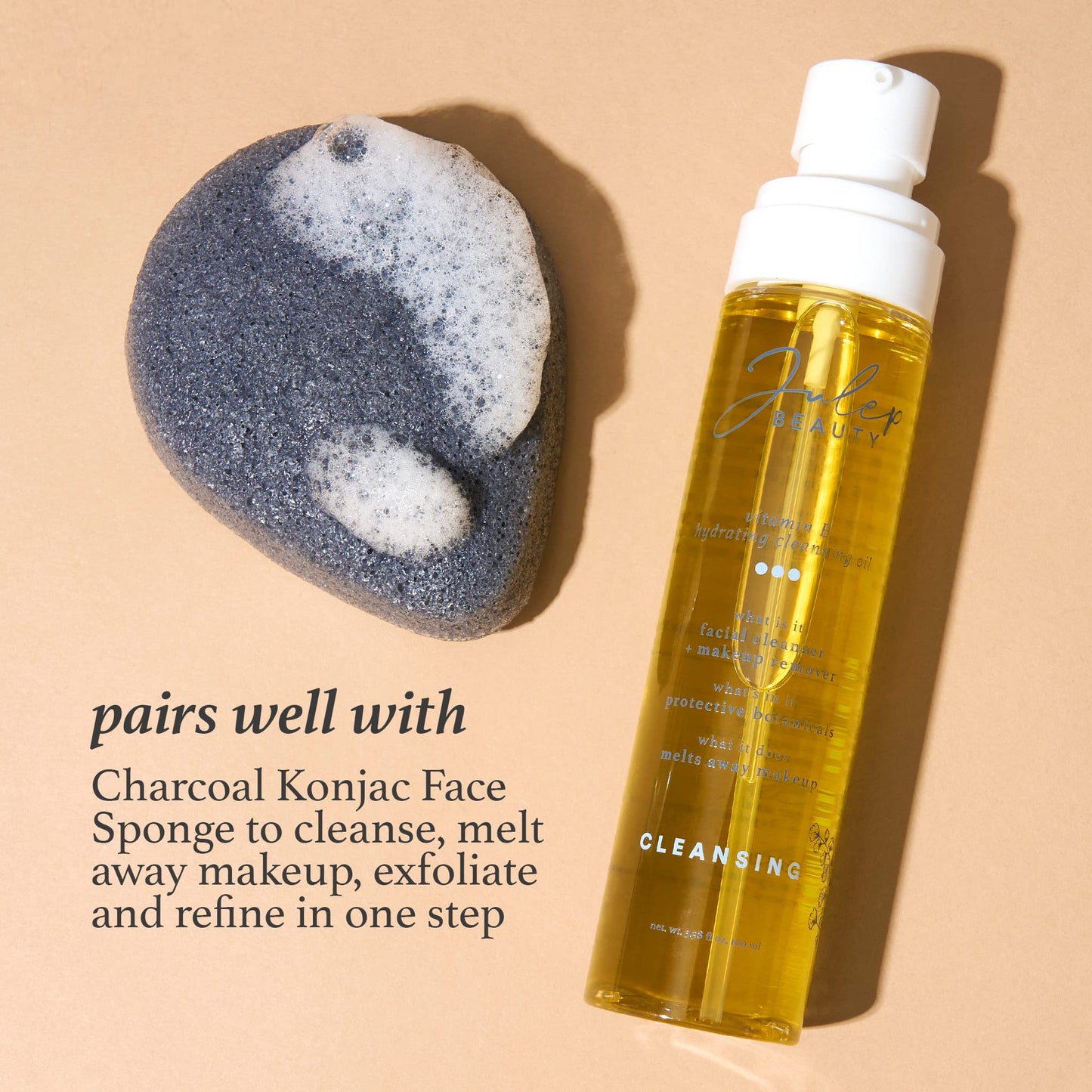 Julep Vitamin E Hydrating Cleansing Oil and Makeup Remover - Face Wash for Normal to Dry Sensitive Skin - 3.38 Fl Oz - Rosehip and Olive Oil Face