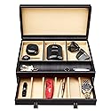Stock Your Home Mens Valet Tray, Men's Jewelry Box, Night Stand Organizers and Storage, Bedside Table Organizer, Watch Box for Dresser, Faux Leather…