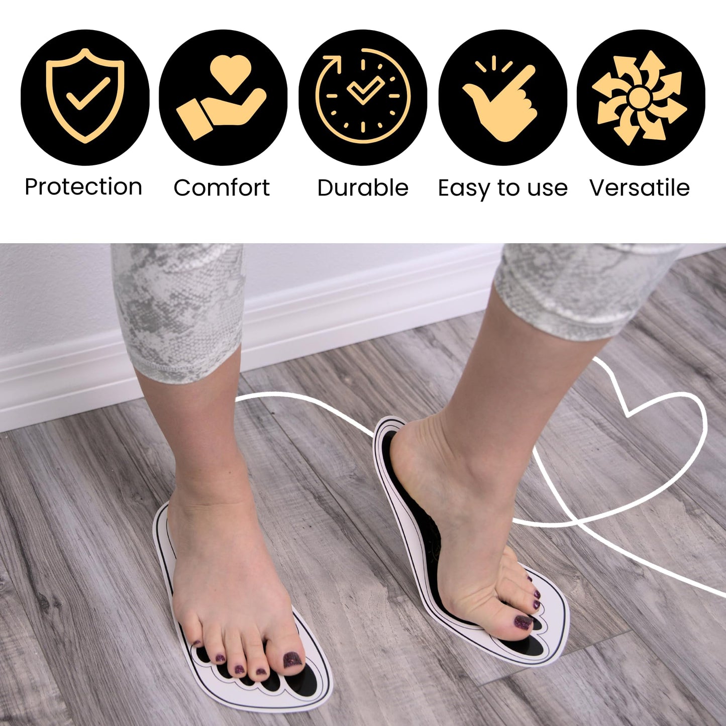 60 Pairs(120 Feets) Disposable Black Tanning Feet Pads Sunless Airbrush Spray Tent Protect Foot Shaped Spray Tan Sandals