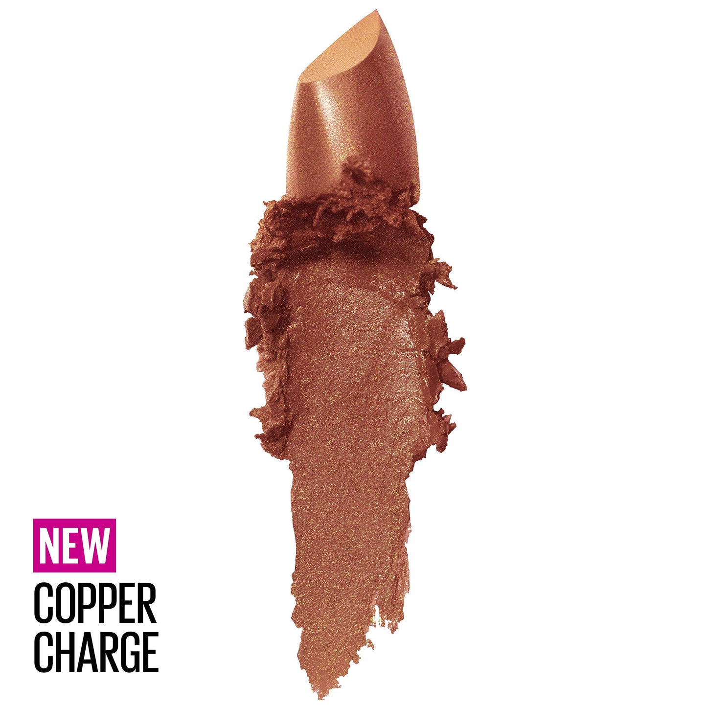 Maybelline Color Sensational Lipstick, Lip Makeup, Cream Finish, Hydrating Lipstick, Nude, Pink, Red, Plum Lip Color, Copper Charge, 0.15 oz;