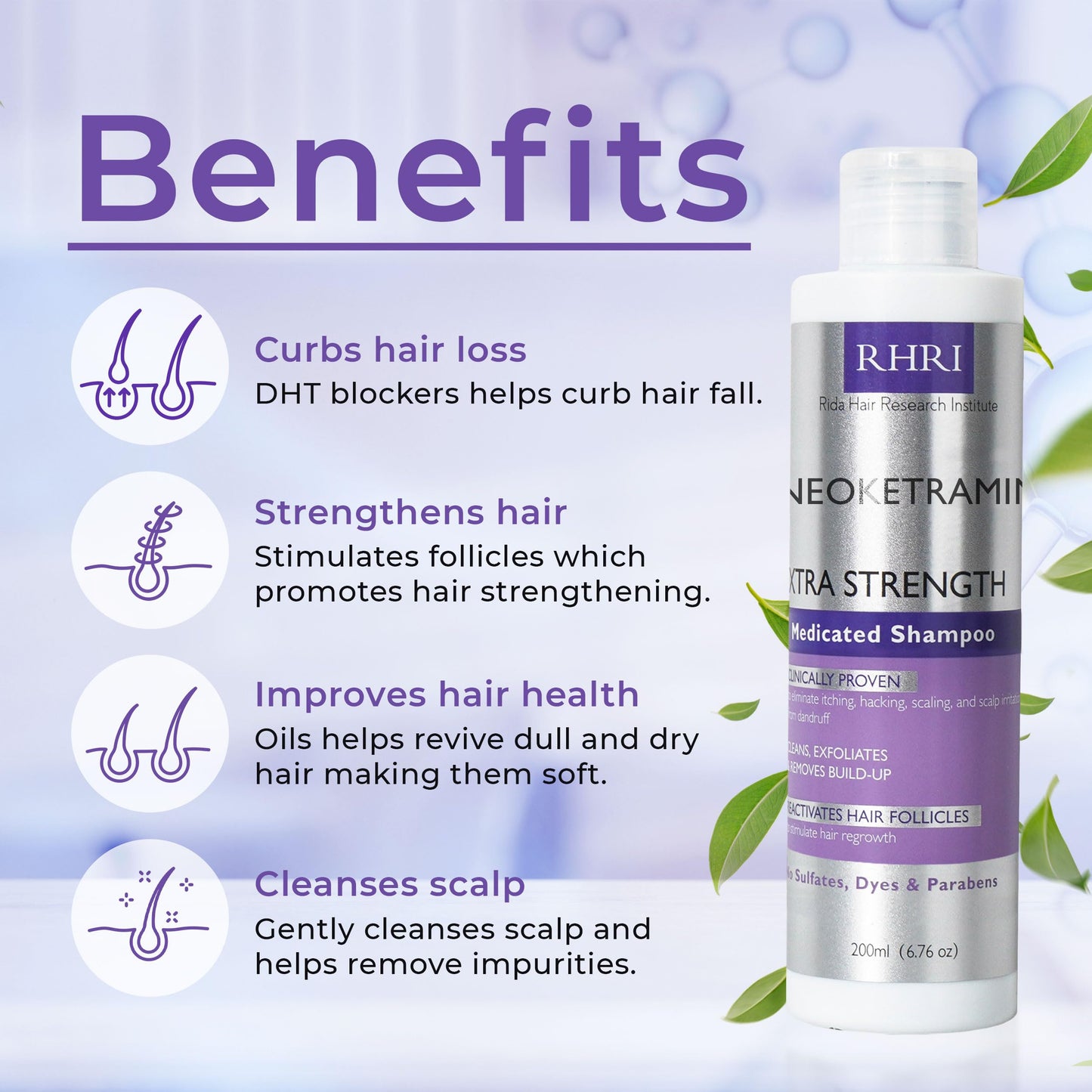 RHRI Anti Fungal Shampoo for Men & Women | Anti Dandruff, Medicated, Folliculitis Shampoo for Dry Scalp, Psoriasis, Ringworm | for Flaky & Irritated Beauty and Personal Care Rida Hair Research Institute