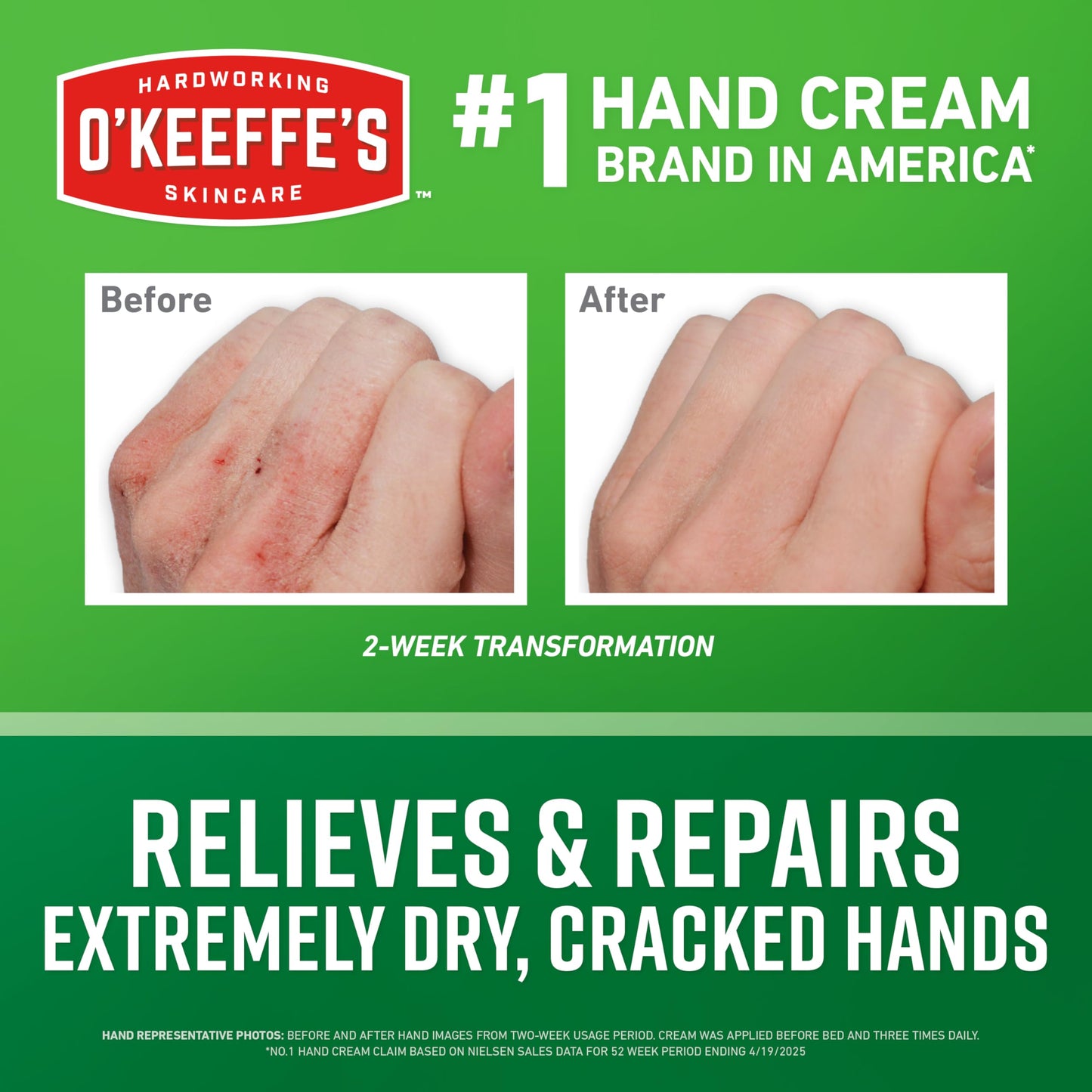 O'Keeffe's Working Hands Hand Cream for Extreme Dryness - 3 oz Travel Size Tube (1 Pack) - Repairing Skincare for Cracked, Dry Hands Beauty & Personal Care O'Keeffe's