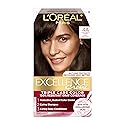 L'Oreal Paris Excellence Crème Permanent Hair Dye, Triple Care Hair Color with Hyaluronic Acid for 100% Gray Coverage, 4A Dark Ash Brown, 1 Kit