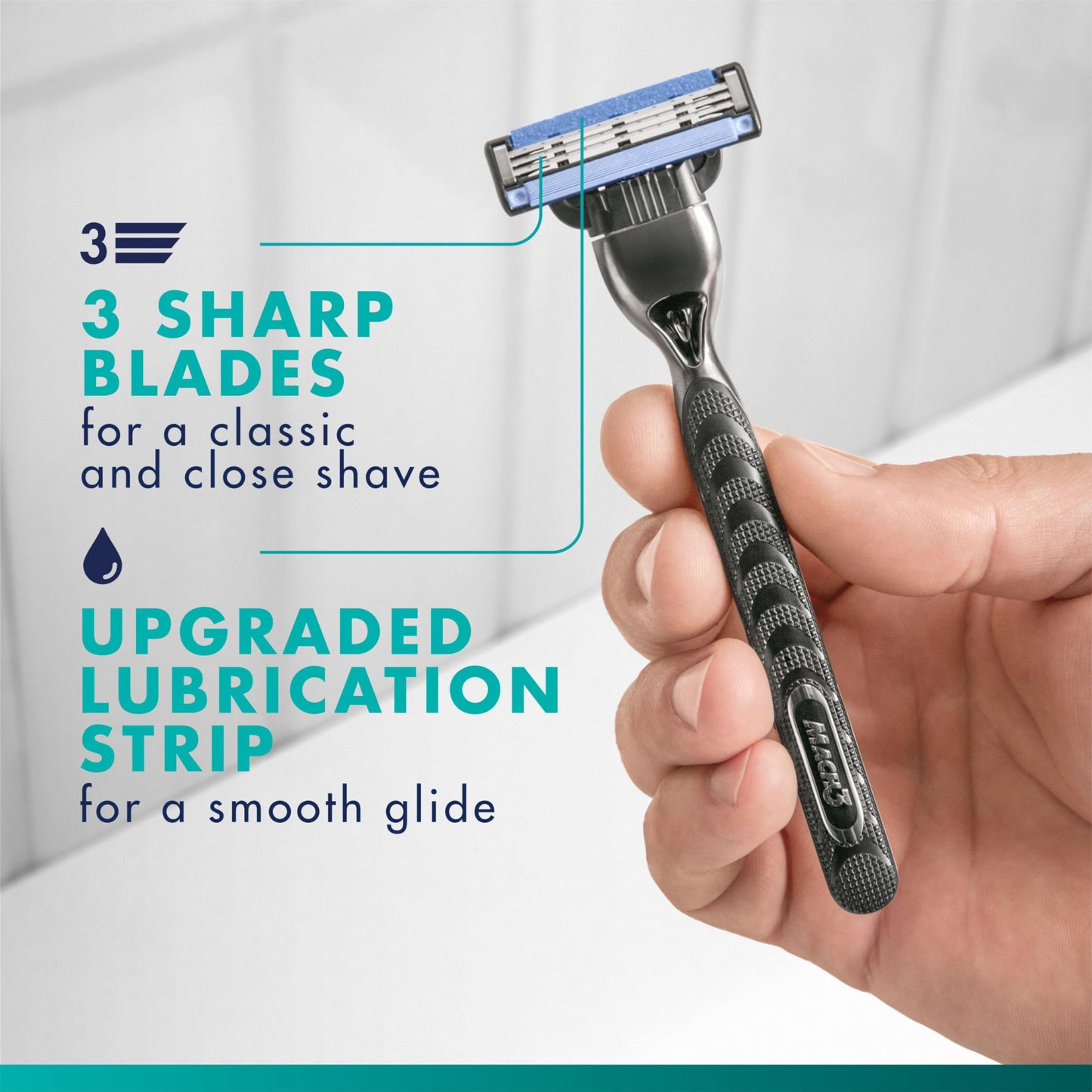 Gillette Mach3 Razor for Men, 1 Razor Handle + 2 Blade Refills Beauty and Personal Care Gillette