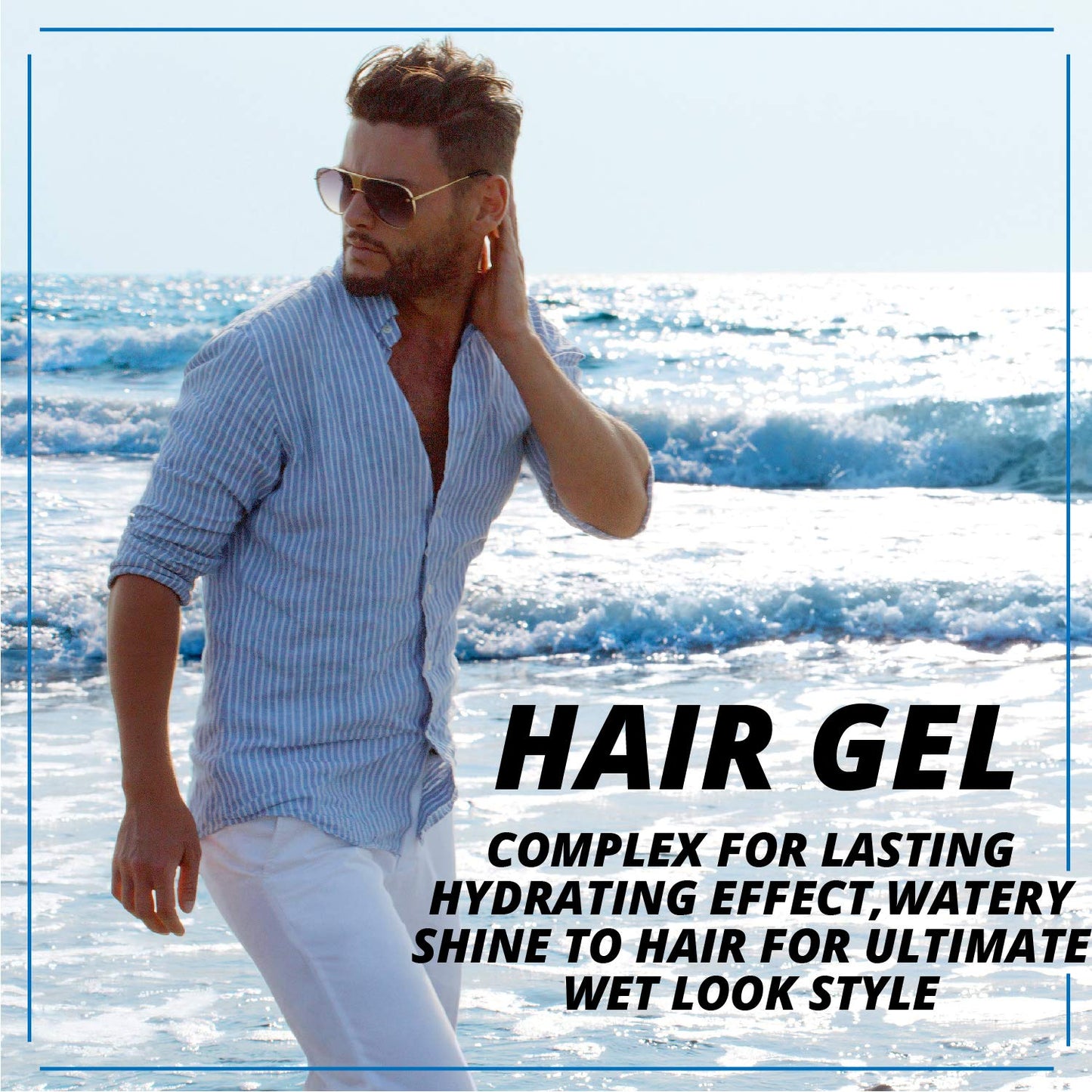 WBM Care Men Styling Hair Gel | Refreshing & Hydrating | for All Hair Types, 5.29 oz