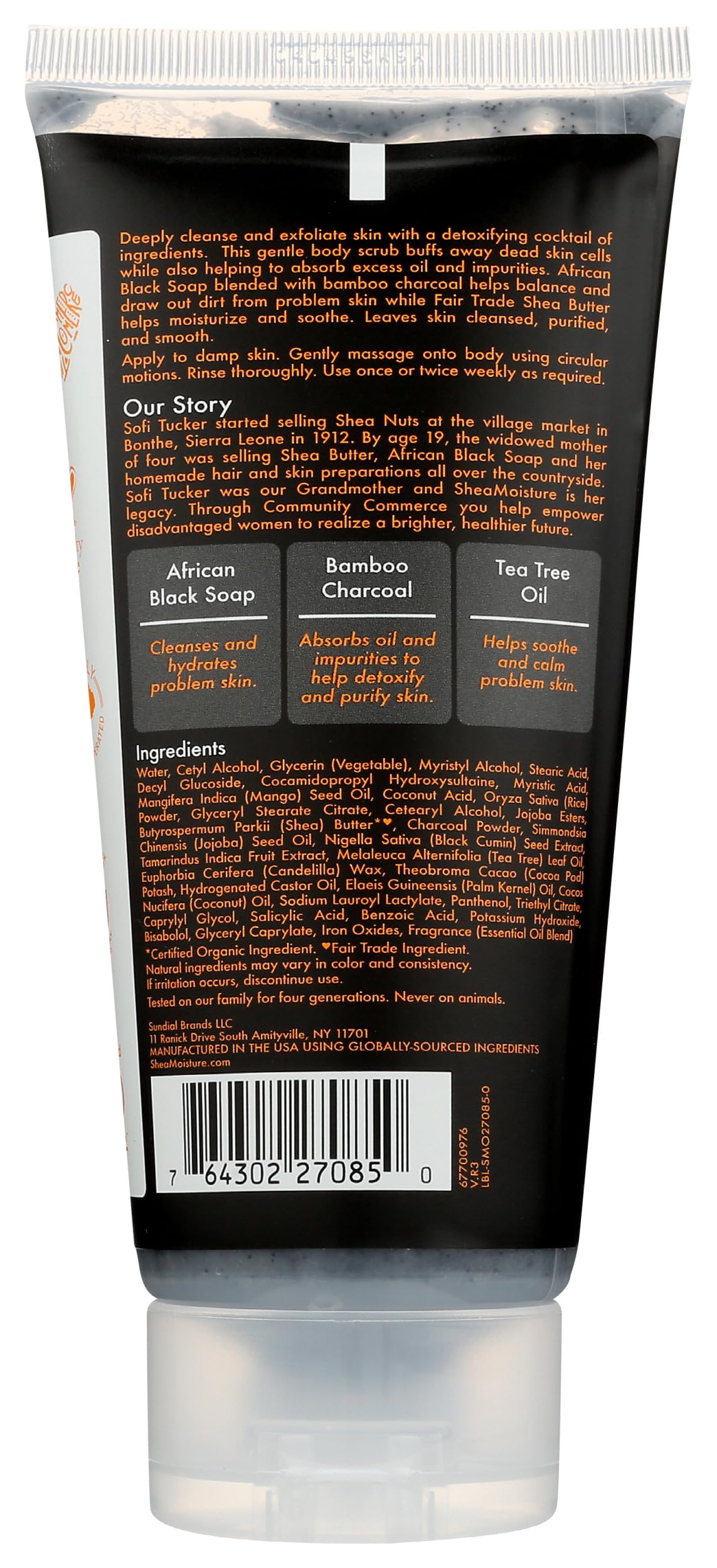Shea Moisture Bamboo Charcoal Body Scrub, 6 Oz Beauty & Personal Care Shea Moisture