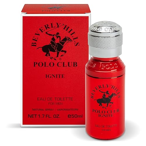 Beverly Hills Polo Club IGNITE Eau De Toilette for Men - Captivating Spicy Woody Fresh Scent Spray, 1.7 fl oz (50ml) Travel Size