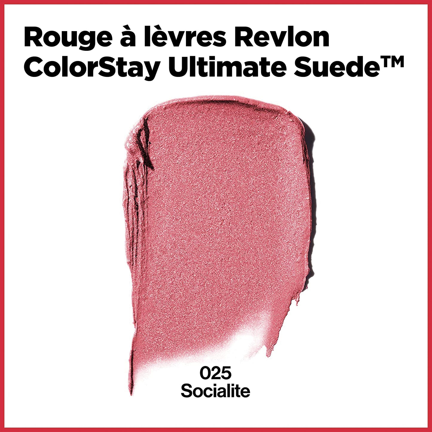 REVLON Lipstick, ColorStay Ultimate Suede Lipstick, High Impact Lip color with Moisturizing Creamy Formula, Infused with Vitamin E, 025 Socialite