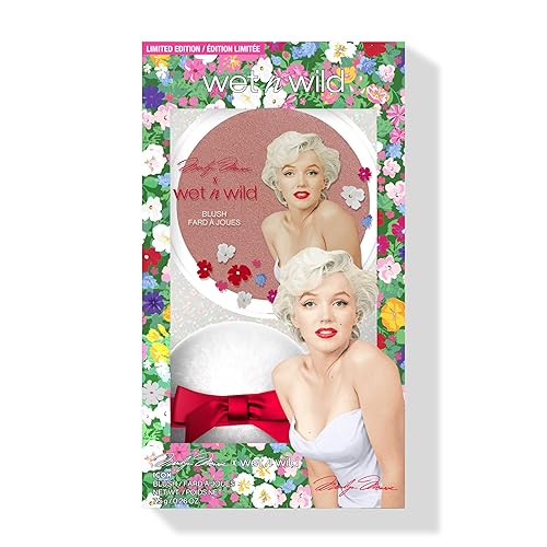 wet n wild Marilyn Monroe Collection Icon Blush - Velvety Pearlescent Powder Blush, Buildable & Blendable Formula Infused with Vitamin E, Includes