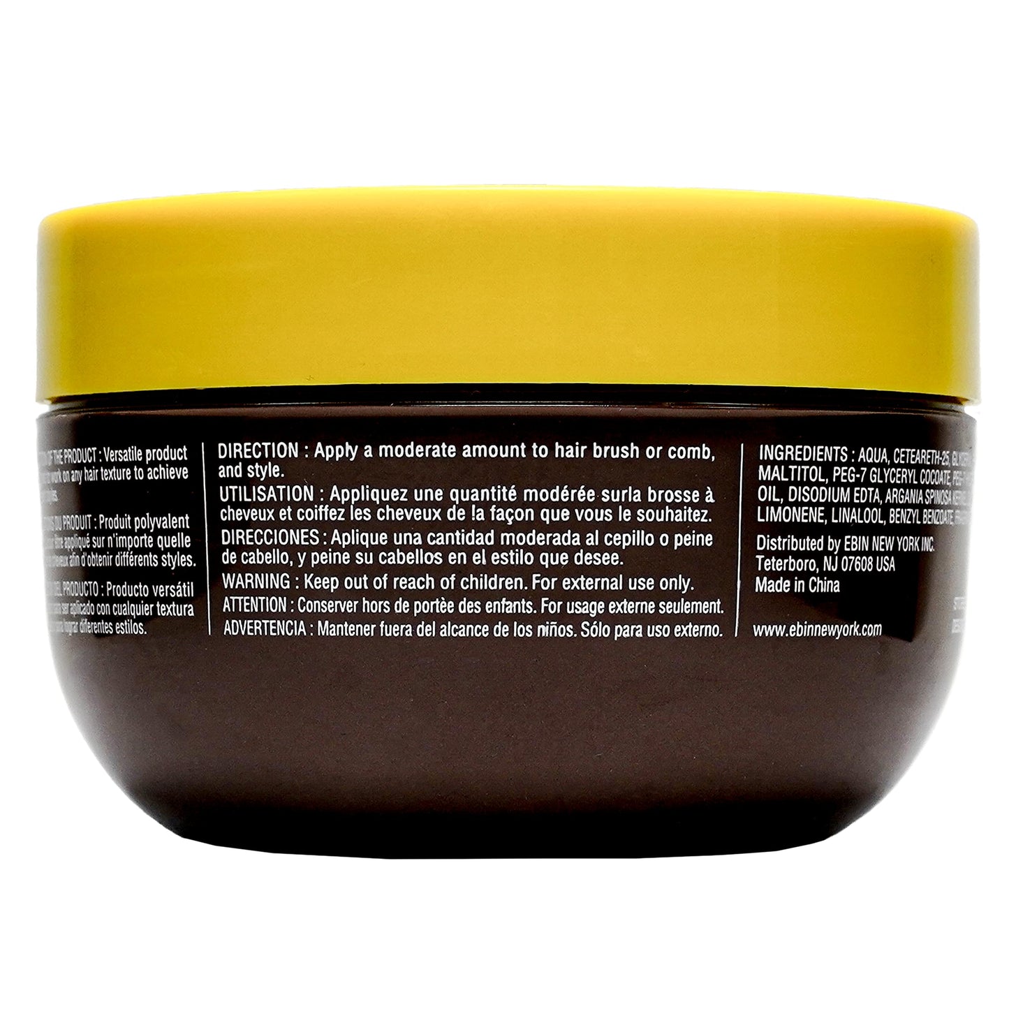 EBIN NEW YORK 24 HOUR LOCK'N POMADE Braid Formula, Honey & Bee’s, 8.25 Oz | Great for Braiding, Twisting, Edges, No Residue, No Flaking, Extreme Firm