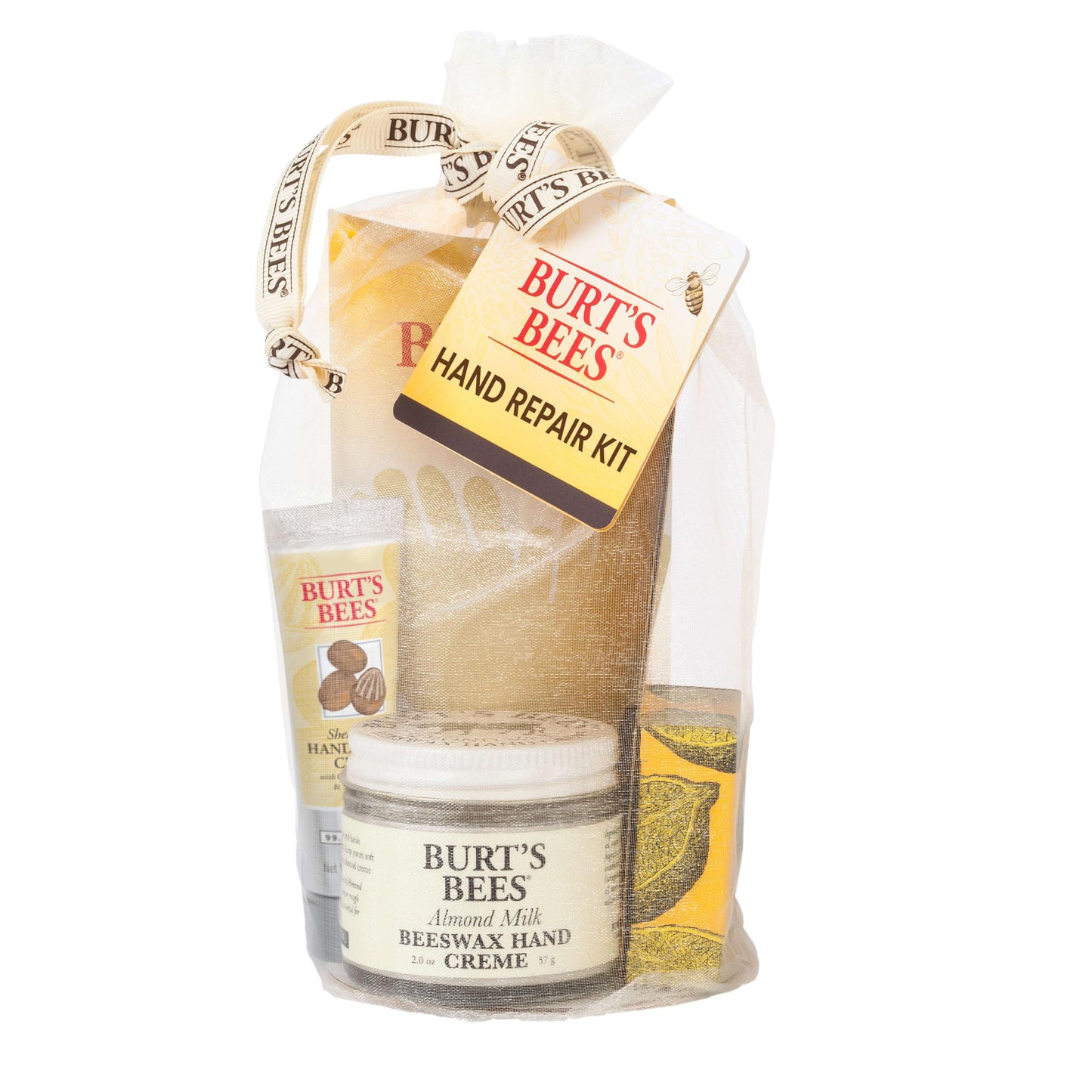 Burt's Bees Hand Repair Set, Almond Milk Hand Cream, Lemon Butter Cuticle Cream, Shea Butter Repair plus Cotton Gloves, Perfect for a Skin Care Beauty and Personal Care Burt's Bees Default Title