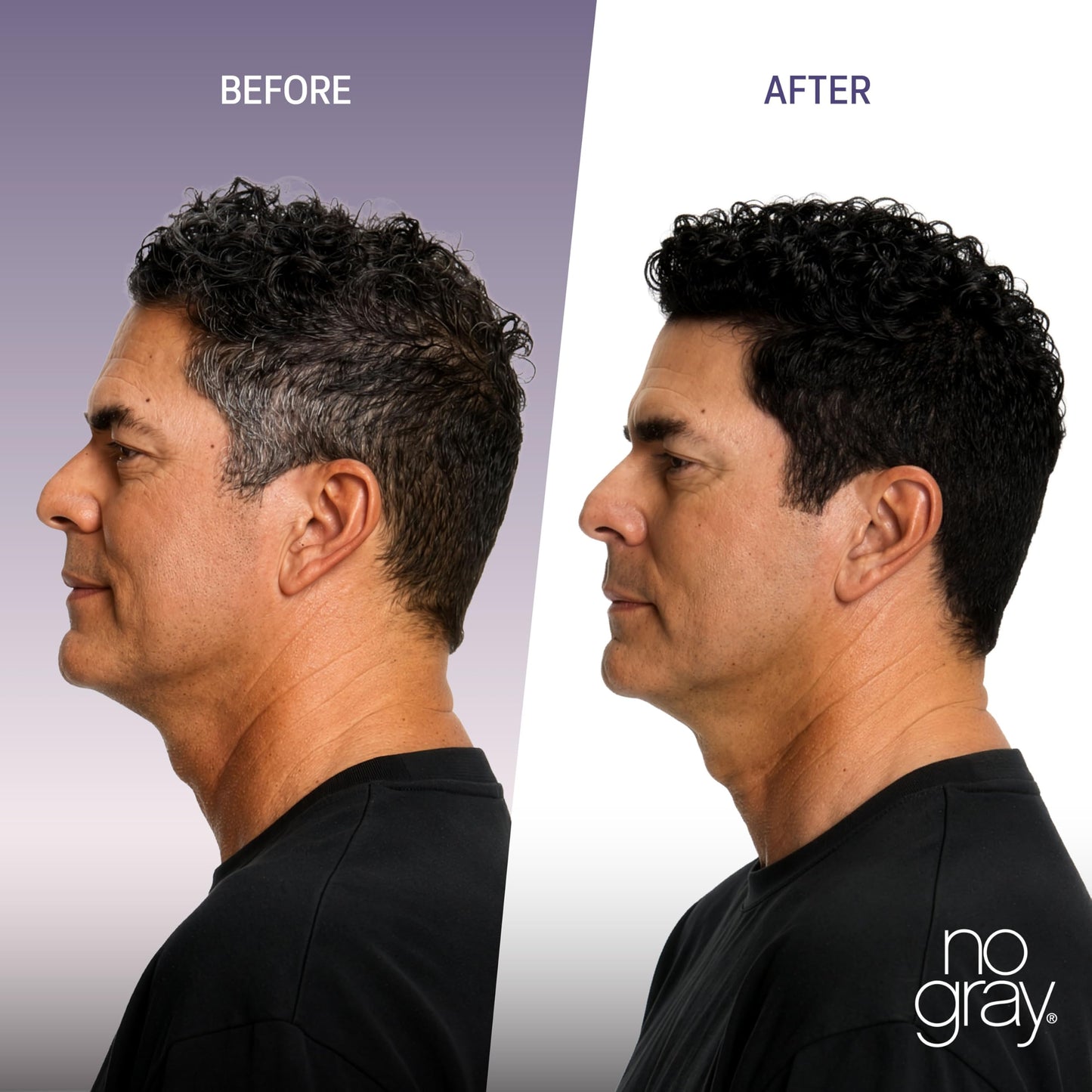 No Gray Quick Permanent Hair Color Shampoo, Black, 8.45 oz