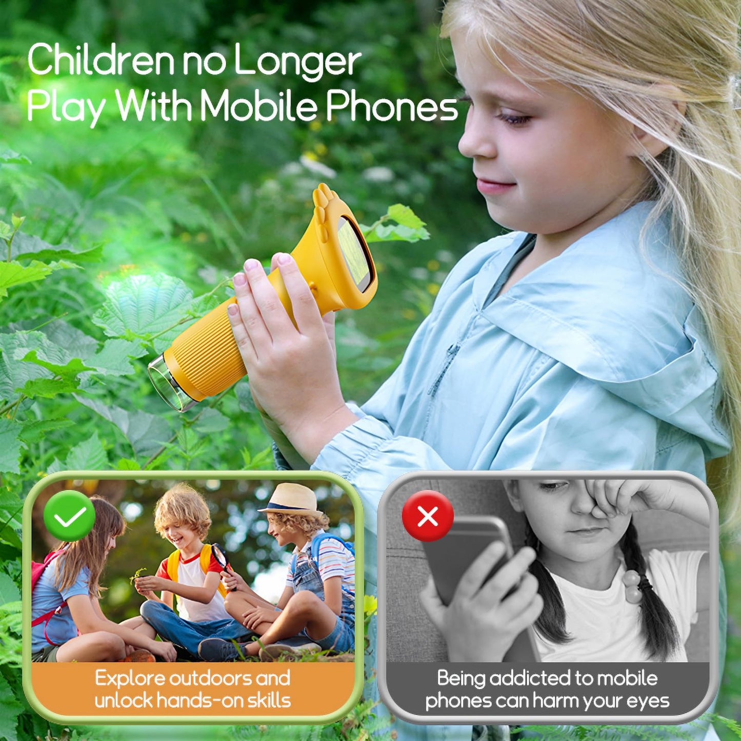 WINWEND Kids 1000X Pocket Microscope – Portable Digital Mini Microscope for Photos & Videos, STEM Toy for Ages 3-10 Boys & Girls