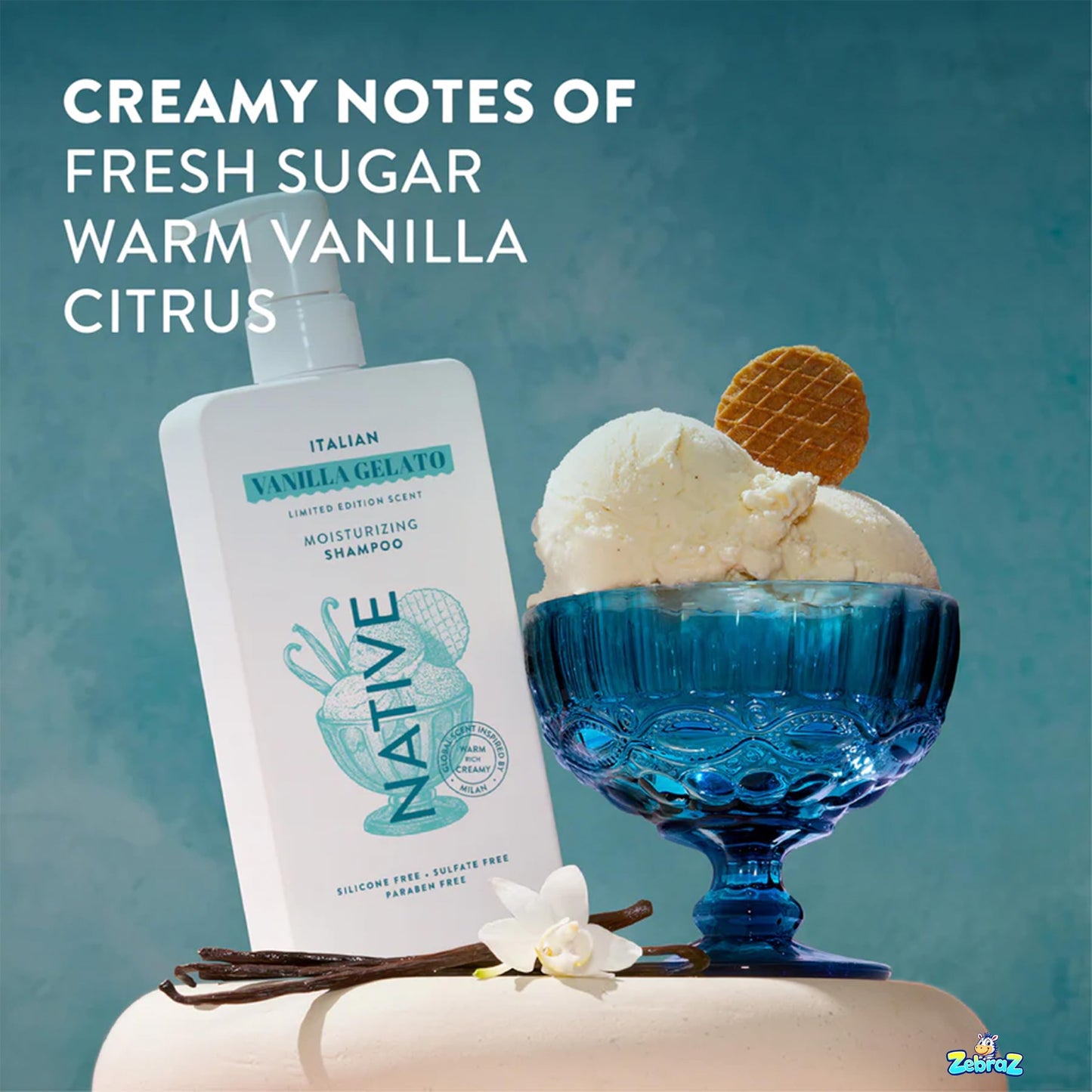 Native Italian Vanilla Gelato Limited Edition Moisturizing Shampoo Conditioner 16.5 fl oz - Pack Of 02