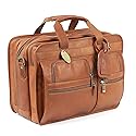 Claire Chase Jumbo Executive Computer Briefcase, Saddle, One Size