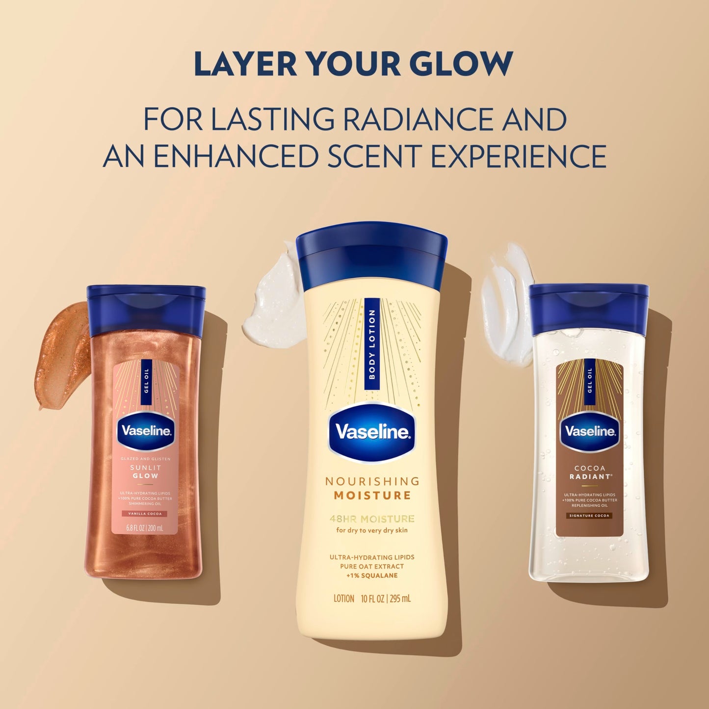 Vaseline Intensive Care Nourishing Moisture Body Lotion for Dry Skin, Lotion Made with Ultra-Hydrating Lipids + Pure Oat Extract for Nourished
