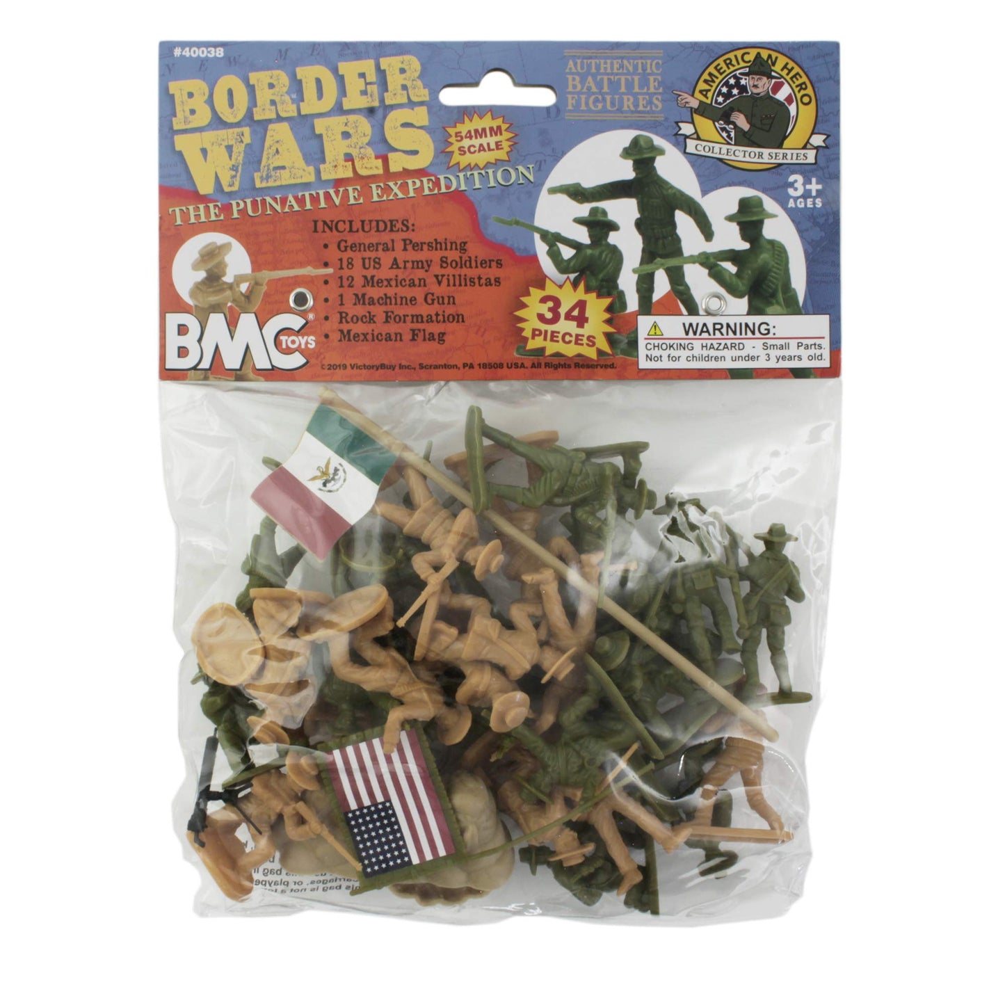 BMC Border Wars US Army vs. Mexican Villistas - 34pc Soldier Figures