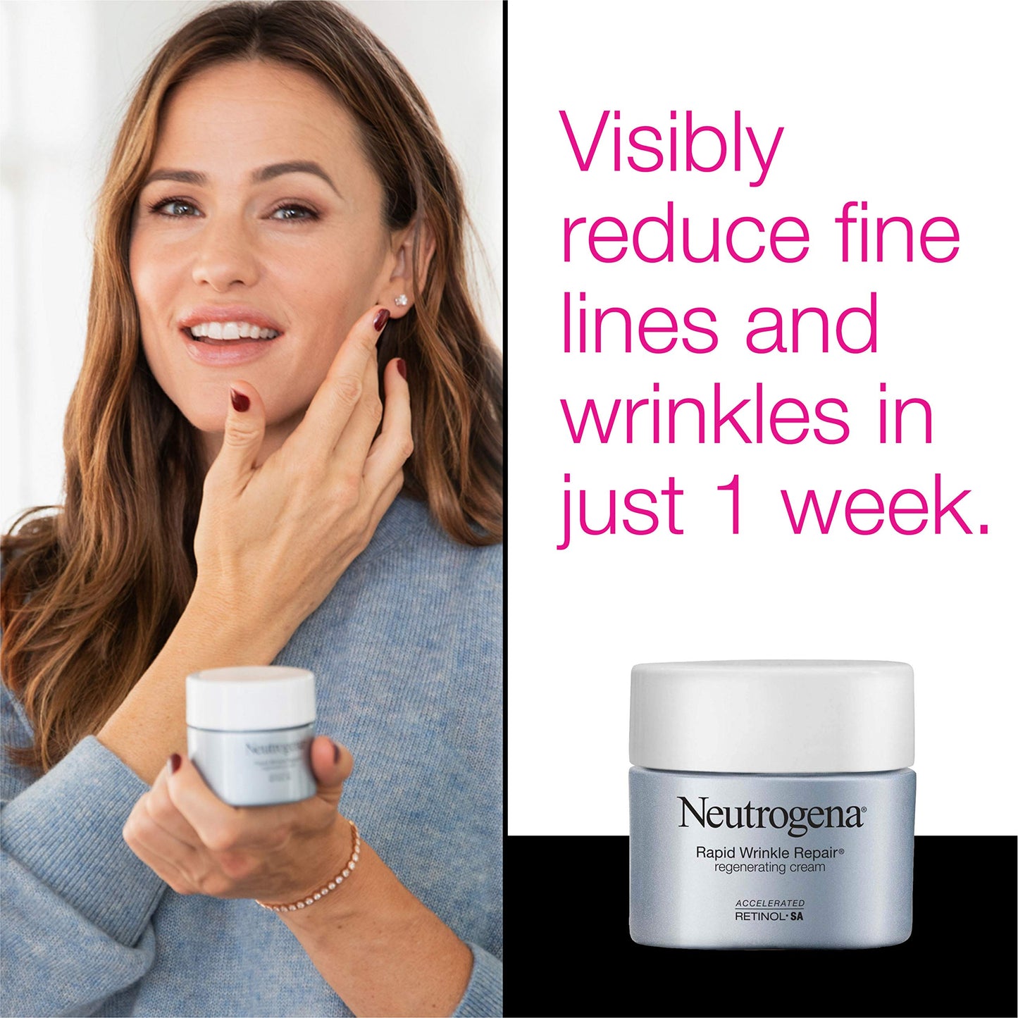 Neutrogena Rapid Wrinkle Repair Retinol Regenerating Anti-Aging Face Cream & Hyaluronic Acid; Anti-Wrinkle Retinol Moisturizer & Neck Cream