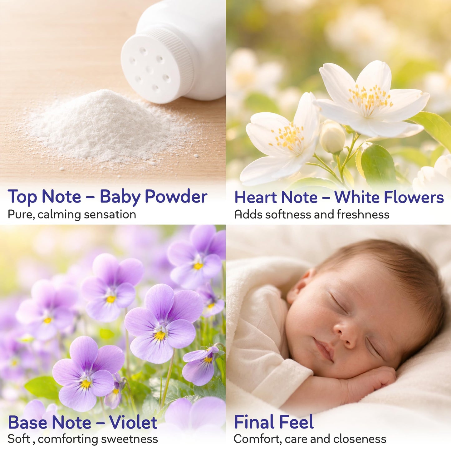 Zermat Boby | Baby Cologne Unisex Perfume |Paraben-Free, Hypoallergenic & Gentle Formula | Long-Lasting Powdery, Clean, Floral Perfume Violet & White