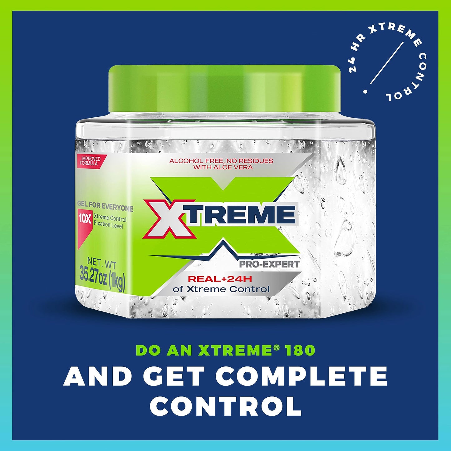 Xtreme Pro-Expert Clear Styling Hair Gel, 35.27 Oz, Pack of 2