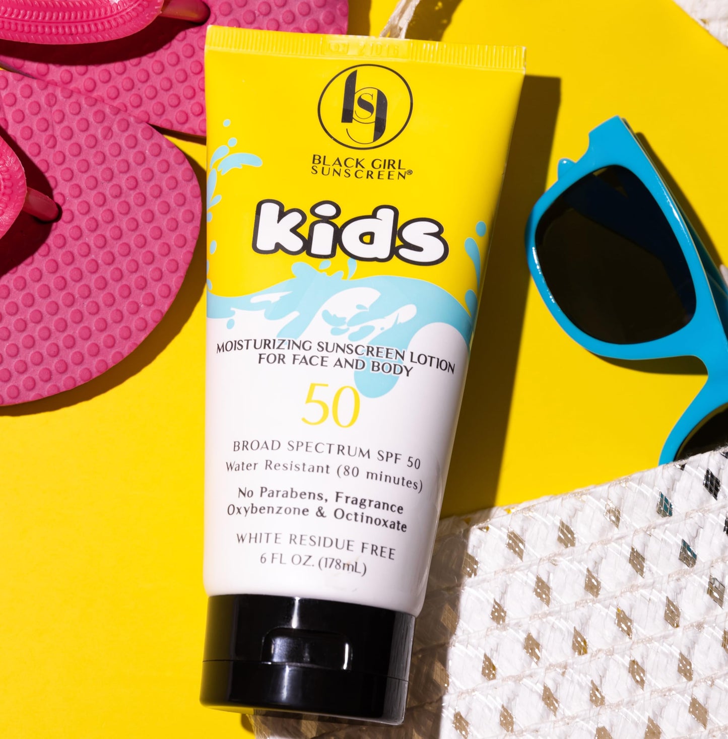 Black Girl Sunscreen Kids SPF 50 Lotion for Face & Body- Sun Protection for Skin, Kids Sunscreen, Water Resistant for 80 Minutes, Ideal for Beach Beauty and Personal Care BLACK GIRL SUNSCREEN